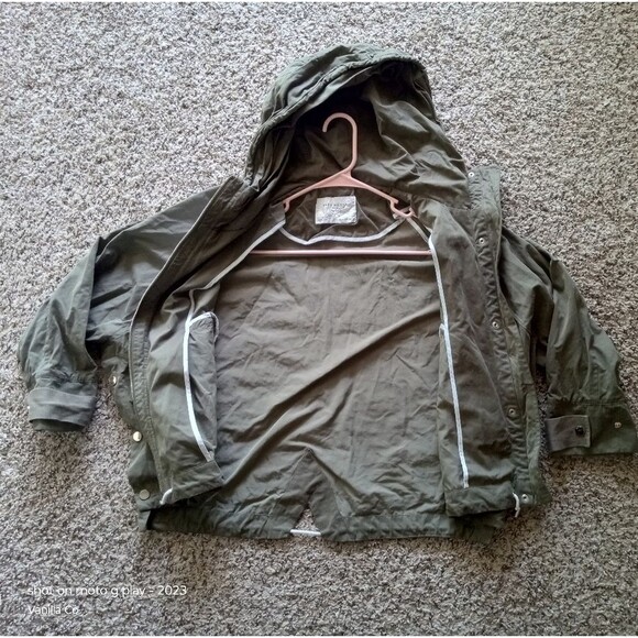 NWOT Zara Oversized Hooded Water Repellent Parka Green Size Medium - Picture 5 of 10